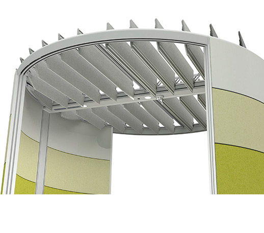Air Acoustic Pod Roof Fully Open
